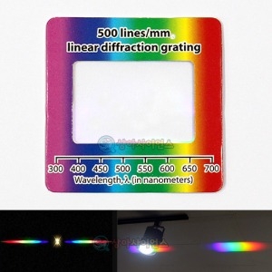 회절격자 슬라이드(선형 500Line) *최소 주문 5개 / 빛의 스펙트럼 관찰 / 광학실험