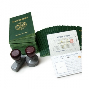[리틀램스쿨][영어교구] 여권(Green)세트_50 (여권50+이민국 도장2) / 영어캠프교구
