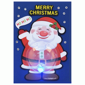 호호호 산타 LED카드(4인용)) *최소수량 3개 / DIY크리스마스카드