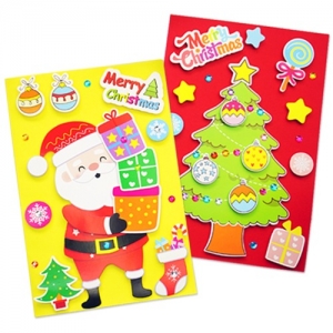 산타랑 트리랑 입체카드(4인용) *최소수량 3개 / DIY크리스마스카드